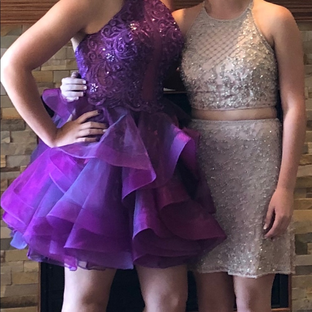 Ellie Wilde purple homecoming dress